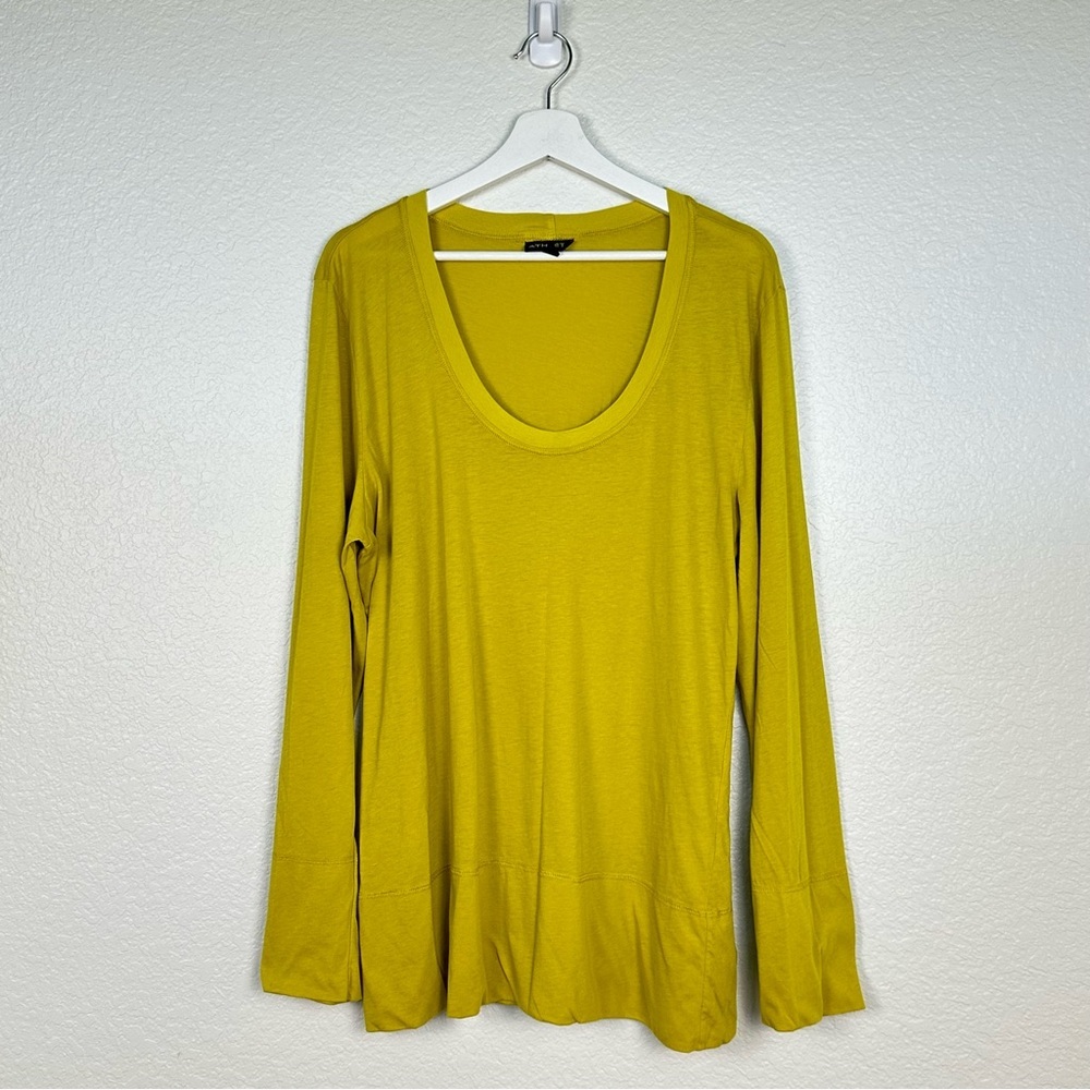 Athleta Long Sleeve Chartreuse Tee Shirt Activewear Gym Fitness Sport Plus Sz 2X